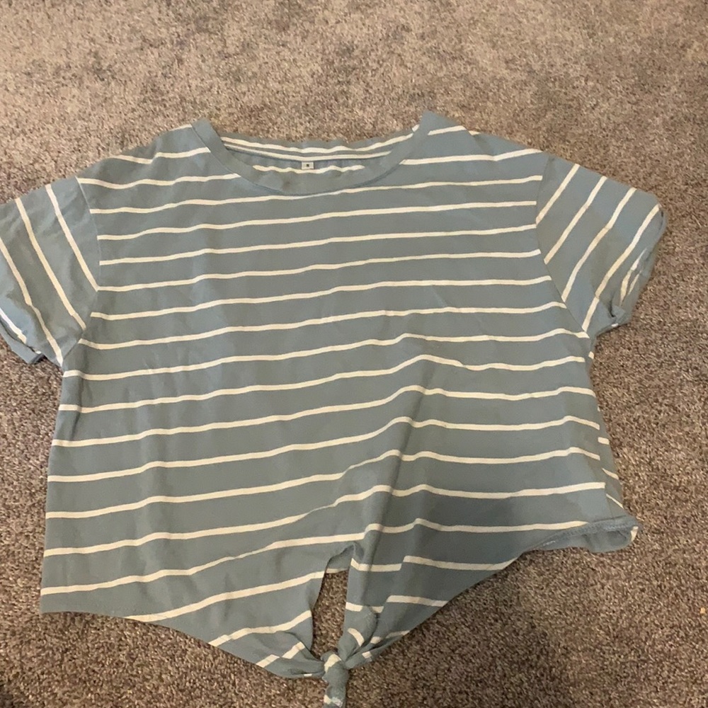 Striped Amazon crop top
